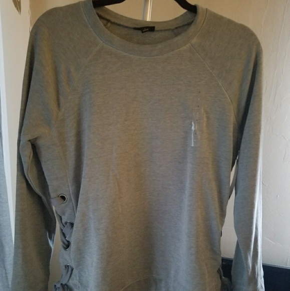 New Grey sweatshirt with laces down the side - Picture 2 of 3